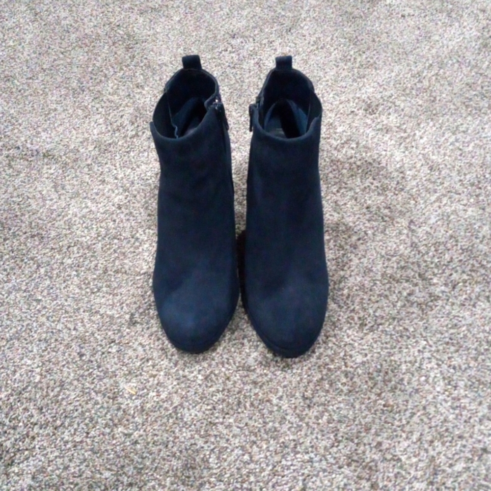 Gianni Bini Navy Blue Suede Ankle Boot